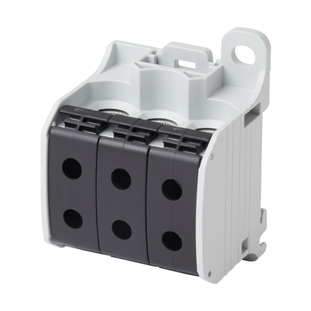 F-Tronic 7730067 Reihenklemme 50mm² 1polig 6 Anschlüsse CU/AL RKA50-1-6sw Schwarz