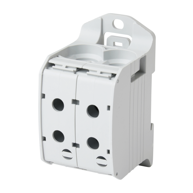 F-Tronic 7730075 Reihenklemme 95mm² 1polig 4 Anschlüsse CU/AL RKA95-1-4gr Grau