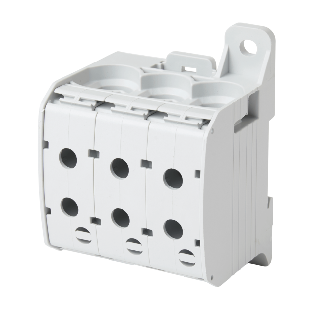 F-Tronic 7730080 Reihenklemme 95mm² 1polig 6 Anschlüsse CU/AL RKA95-1-6gr Grau