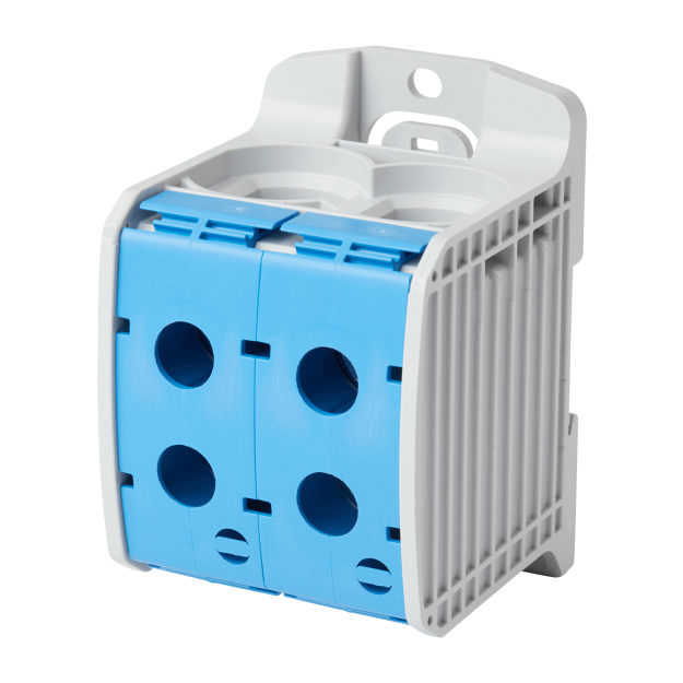 F-Tronic 7730091 Reihenklemme 185mm² 1polig 4 Anschlüsse CU/AL RKA185-1-4bl Blau