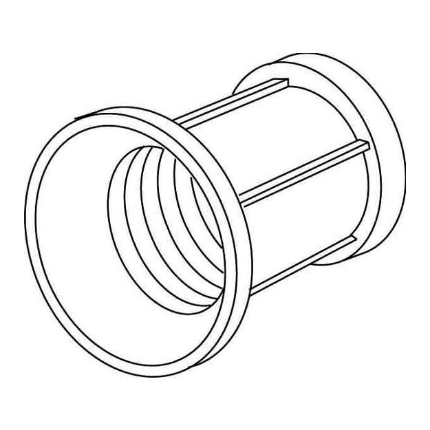 Kleinhuis 82/13 Illuminations-Fassung E27 ohne Loch IP 20 Höhe 53 6 mm Außen-Ø37 mm Polybutylenterephthalat (PBT) Deckel PA Schwarz