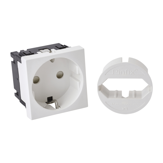 F-Tronic 7290242 Steckdose 1-fach für Kleinvert. JUMBO Twin inkl. Euroadapter JSTECKD1