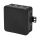 F-Tronic 7340474 FR Abzweigkasten 85x85x37mm IP55 sw/sw mit Durchstoßmembran E1300sw Schwarz
