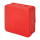 F-Tronic 7340477 FR Abzweigkasten 85x85x37mm IP55 o. Laschen m. Durchstoßmembran E1310rt Rot
