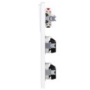 Jung Serie LS Komplett-Set Alpinweiß: LS990WW Wippe + 506U Wippschalter Universal Einsatz + 2x LS1520WW SCHUKO Steckdose + LS983WW Rahmen 3fach