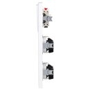 Jung Serie LS Komplett-Set Alpinweiß: LS990WW Wippe + 506U Wippschalter Universal Einsatz + 2x LS1520KIWW SCHUKO Steckdose m. erhöhter Berührungsschutz + LS983WW Rahmen 3fach