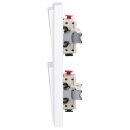 Jung Serie LS Komplett-Set Alpinweiß: 2x LS990WW Wippe + 2x 506U Wippschalter Universal Einsatz + LS982WW Rahmen 2fach