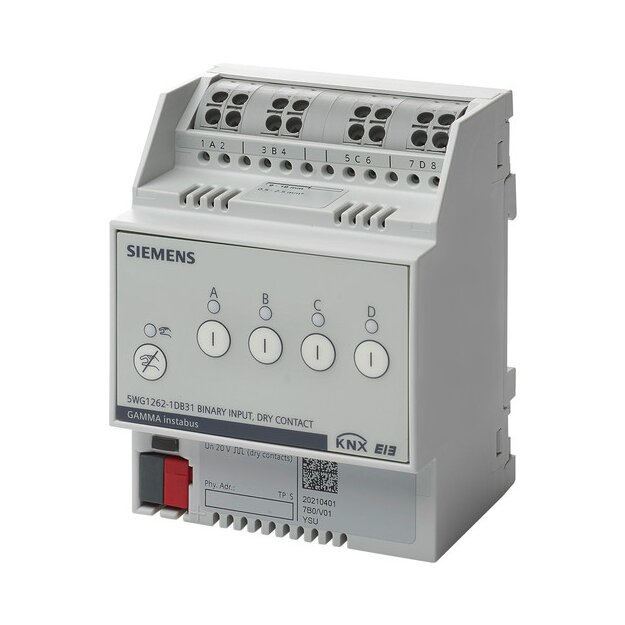 Siemens 5WG12621DB31 KNX Binäreingang 4 x potentialfrei