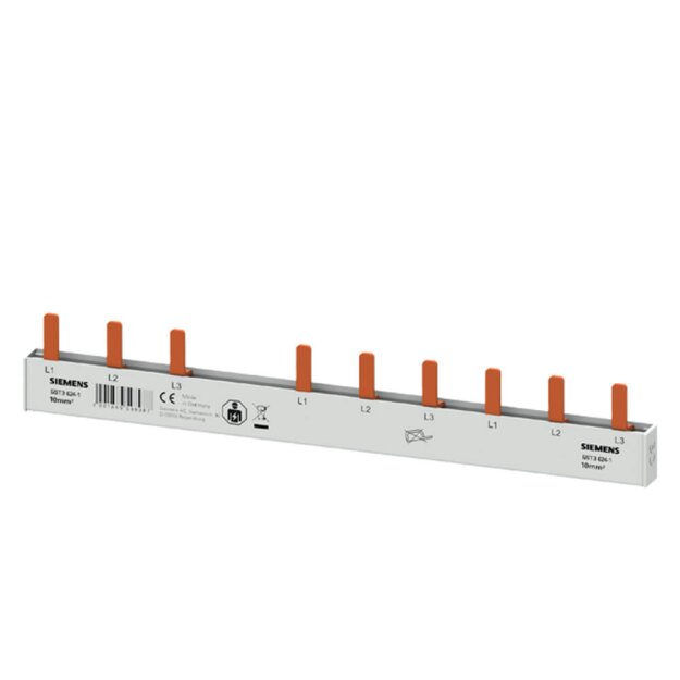 Siemens 5ST36241 Stiftsammelschiene 10mm2 3-phasig 1x (3PH+(N) + 6x 1PH 176mm