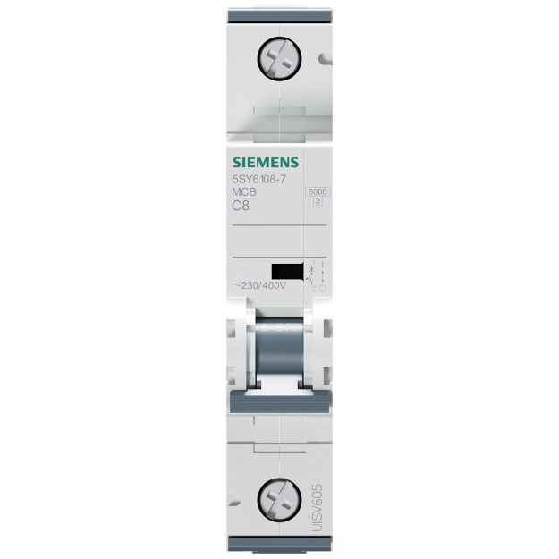 Siemens 5SY61087 Leitungsschutzschalter 230/400V 6kA 1-polig C 8A T=70mm