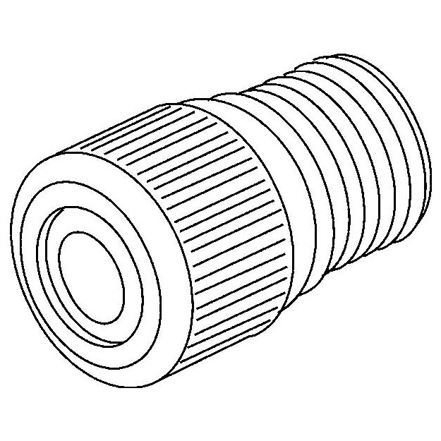 Kleinhuis 103 Klemmnippel Länge 21 mm Gewinde M10x1 für Kabel-Ø 5-7 mm Messing blank