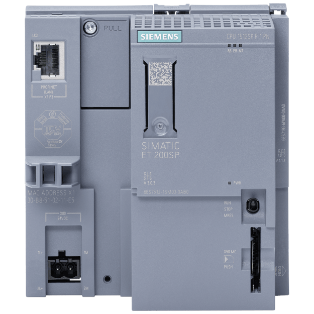 Siemens 6ES75121SM030AB0 SIMATIC ET 200SP CPU 1512SP F-1 PN