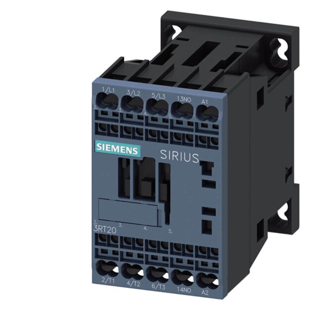 Siemens 3RT20172AP01 Schütz AC-3e 12 A/5,5 kW/400V 3-polig AC 230V 50/60Hz 1S Federzuganschluss