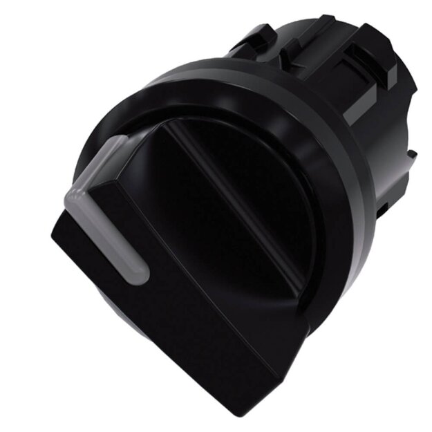 Siemens 3SU10022BC100AA0 Knebelschalter beleuchtbar 22mm rund Kunststoff Knebel kurz Schwarz