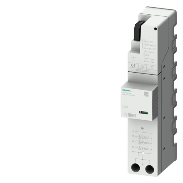 Siemens 5SD74448KK11 Kombi-Ableiter Typ 1 + 2 Anforderungsklasse B+C UC 300V Iimp=7,5kA 4-polig 3+1