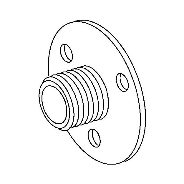 Kleinhuis 365 Scheibennippel mit Flansch Länge 8,5 mm M10x1 Innen-Ø 6,5 mm Messing blank