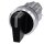 Siemens 3SU10522BM100AA0 Knebelschalter beleuchtbar 22mm rund Metall hochglanz Knebel kurz Schwarz