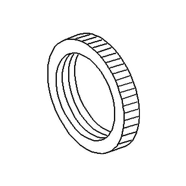 Kleinhuis 344 Kordelmutter Höhe 2,5 mm Gewinde M10x1 Messing blank