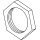 Kleinhuis 347 Sechskantmutter Höhe 2,5 mm Gewinde M10x1 Messing blank