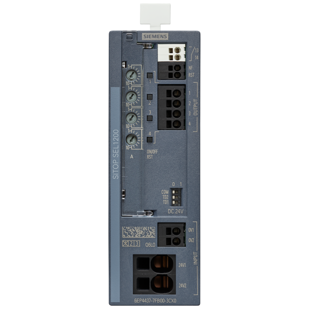 Siemens 6EP44377FB003CX0 Selektivitätsmodul SITOP SEL1200 DC 24 V/4 x 2 ... 10 A mit SMK oder Diagnosemodul