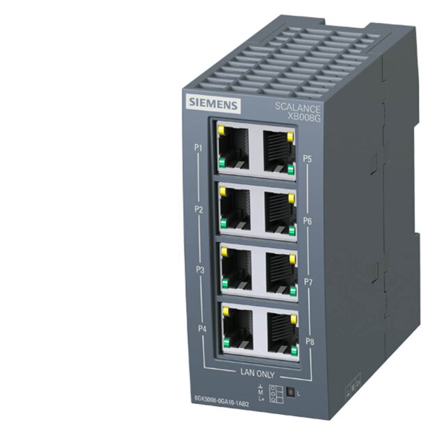 Siemens 6GK50080GA101AB2 SCALANCE XB008G unmanaged Switch 8x RJ45 Gigabit-fähig