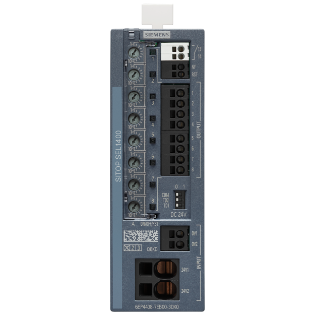 Siemens 6EP44387EB003DX0 Selektivitätsmodul SITOP SEL1400 DC 24 V/8 x 2 ... 10 A mit SMK oder Diagnosemodul