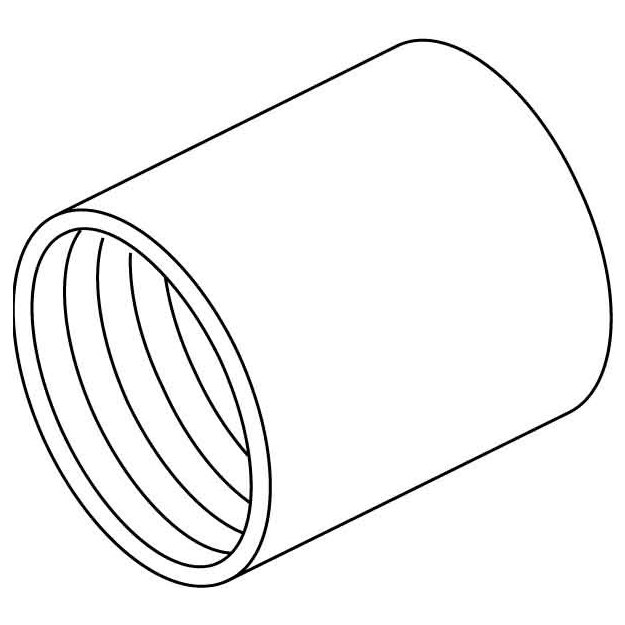 Kleinhuis 341D Verbindungsmuffe Gewinde M10x1 Länge 20 mm Messing blank