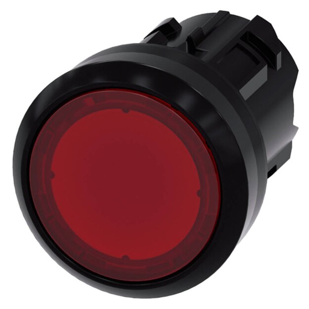 Siemens 3SU10010AA200AA0 Drucktaster beleuchtet 22mm rund Rot