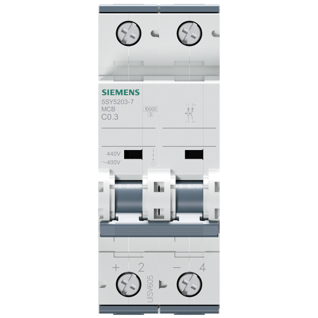 Siemens 5SY52037 Leitungsschutzschalter Allstrom DC 440V AC 400V 10kA 2-polig C 3A