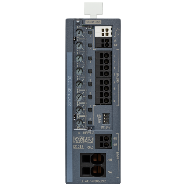 Siemens 6EP44377FB003DX0 Selektivitätsmodul SITOP SEL1200 DC 24 V/8 x 1 ... 5 A mit SMK oder Diagnosemodul