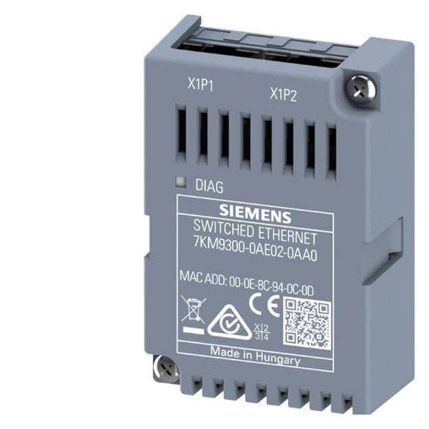 Siemens 7KM93000AE020AA0 Erweiterungsmodul Switched Ethernet PROFINET V3 steckbar für 7KM PAC3200