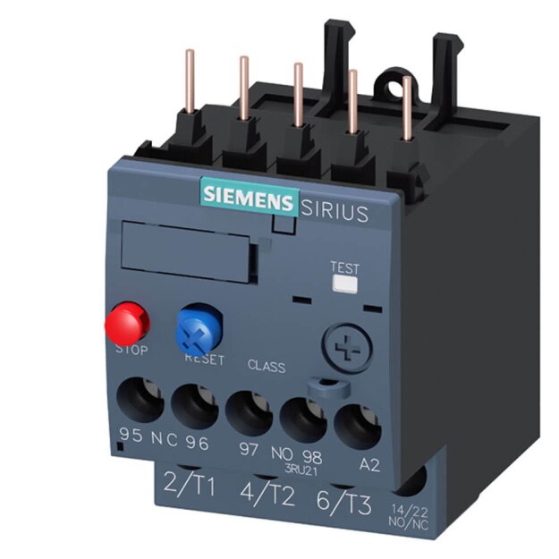 Siemens 3RU21160KB0 Überlastrelais 0,90-1,25A Motorschutz S00 Class 10 Schützanbau