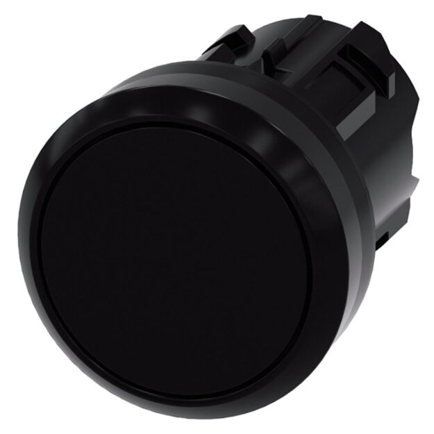 Siemens 3SU10000AA100AA0 Drucktaster 22mm rund Kunststoff Druckknopf Schwarz