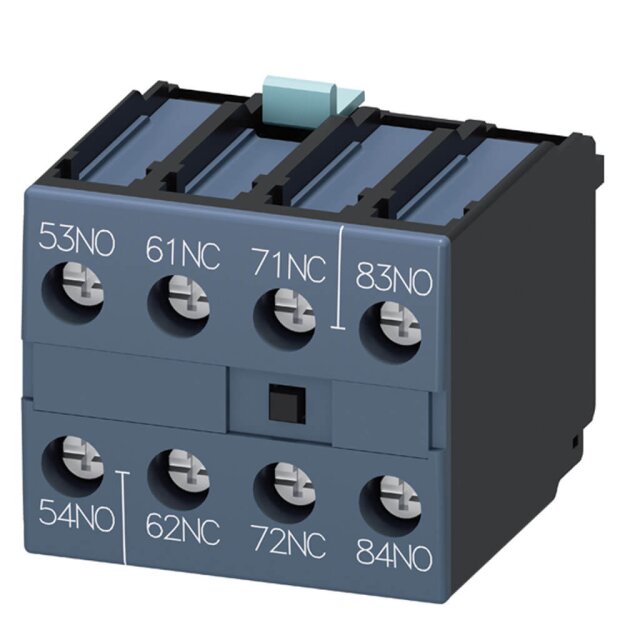 Siemens 3RH19211XA220MA0 Hilfsschalter 2NO+2NC Ordnungsziffern 5-8 DIN EN50012 4-polig