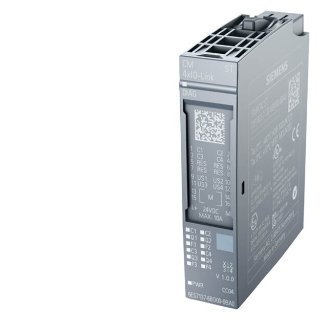 Siemens 6ES71376BD000BA0 SIMATIC ET 200SP CM Kommunikationsmodul 4xIO-Link ST