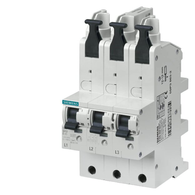 Siemens 5SP38632 Hauptleitungsschutzschalter (SHU) 3x 1-polig E 63A 230/400V