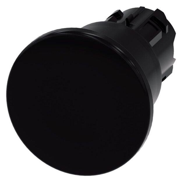 Siemens 3SU10001BA100AA0 Pilzdrucktaster 22mm rund Kunststoff Schwarz