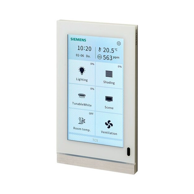 Siemens 5WG12052AB12 KNX Touch Control TC5 5 Touch Panel Weiß