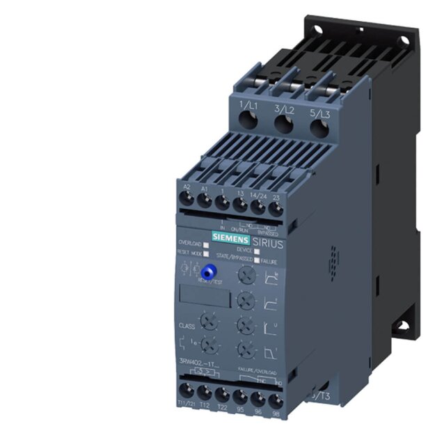 Siemens 3RW40261TB04 Sanftstarter S0 25A 11kW/400V 40 Grad AC200-480V AC/DC24V