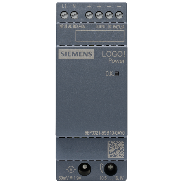 Siemens 6EP33216SB100AY0 Stromversorgung LOGO!Power 1-phasig DC 15 V/1,9 A Logikmodul