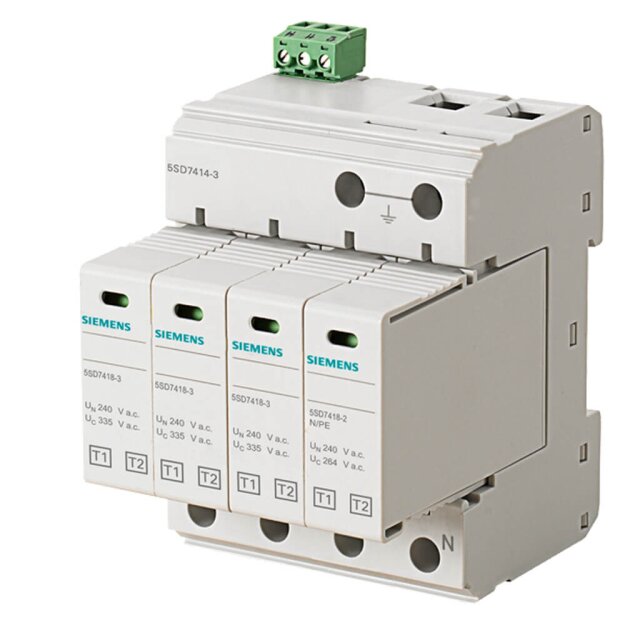 Siemens 5SD74143 Blitzstromableiter T1/T2 UN 240/400V UC 335/264V A.C. Schutzbausteine