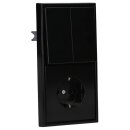 Jung Serie LS Komplett-Set Schwarz: LS995SW Serienwippe +...