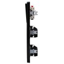 Jung Serie LS Komplett-Set Schwarz: 506U Wippschalter Universal + LS990SW Wippe + 2x LS1520SW SCHUKO Steckdose + LS983SW Rahmen 3-fach