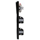 Jung Serie LS Komplett-Set Schwarz: 506U Wippschalter Universal + LS990SW Wippe + 2x LS1520KISW SCHUKO Steckdose mit Berührungsschutz + LS983SW Rahmen 3-fach