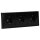Jung Serie LS Komplett-Set Schwarz: 3x LS1520SW SCHUKO Steckdose + LS983SW Rahmen 3-fach
