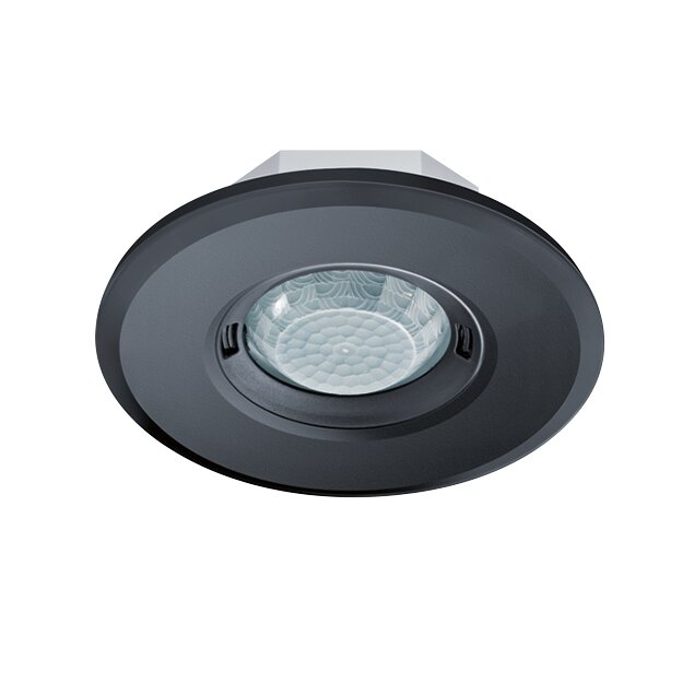B-WARE ESYLUX EP10427916 Design-Präsenzmelder DALI Reichweite ca. 8 m im Ø 1 Kanal Schalten/Dimmen mit Zubehör 2 HLK-Kanäle Decke/Wand rund schwarz