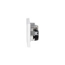 Jung Serie LS Komplett-Set Alpinweiß: Antennensteckdose EDU 04 F + LS990TVWW Abdeckung f. SAT-TV + Cat.6A iso-Anschlussdose + Abdeckung f. IAE/UAE + SCHUKO Steckdose + LS983WW Rahmen 3-fach