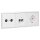 Jung Serie LS Komplett-Set Alpinweiß: Antennensteckdose EDU 04 F + LS990TVWW Abdeckung f. SAT-TV + Cat.6A iso-Anschlussdose + Abdeckung f. IAE/UAE + SCHUKO Steckdose + LS983WW Rahmen 3-fach