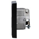 Jung Serie LS Komplett-Set Schwarz: Cat.6A iso-Anschlussdose 2-fach + LS969-2UASW Abdeckung f. IAE/UAE-Anschlussdose + LS981SW Rahmen 1-fach