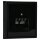 Jung Serie LS Komplett-Set Schwarz: Cat.6A iso-Anschlussdose 2-fach + LS969-2UASW Abdeckung f. IAE/UAE-Anschlussdose + LS981SW Rahmen 1-fach